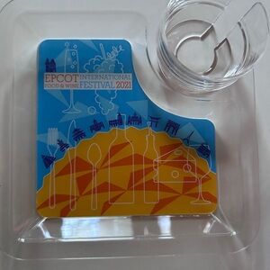 Disney Epcot set of 3 Blue and Orange Drinkware Set exclusive Disney food & wine